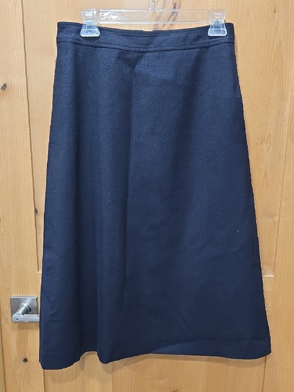 BODEN Black A-Line Wool Skirt